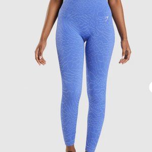 GYMSHARK - ADAPT ANIMAL SEAMLESS LEGGINGS - COURT BLUE - MEDIUM